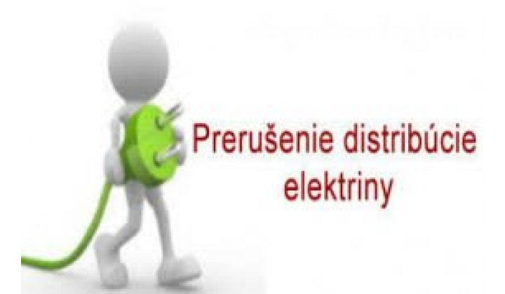 Prerušenie distribúcie  elektriny  -  oznámenie